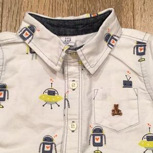 Baby GAP Robot Dress Shirt | Size 6-12 months